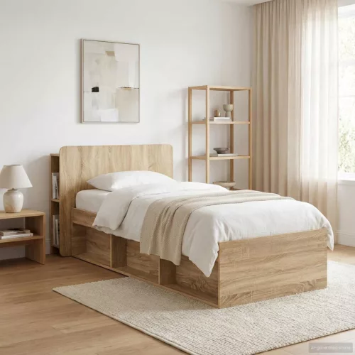  Fejhajtó szekrény tárolóval Sonoma Tölgy Szerelt Fa