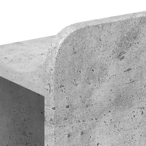  Fejhajtó szekrény tárolóval Betonszürke Szerelt Fa