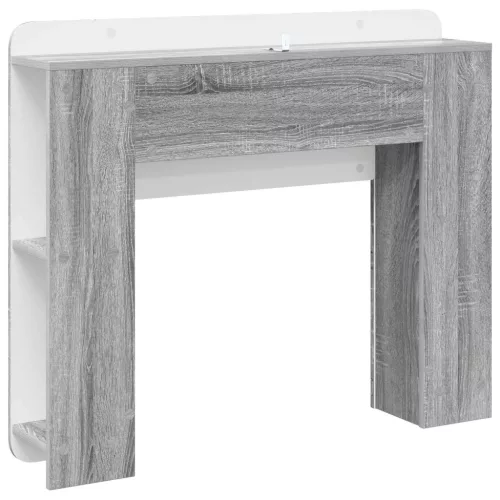  Fejhajtó szekrény tárolóval Szürke Sonoma Szerelt Fa