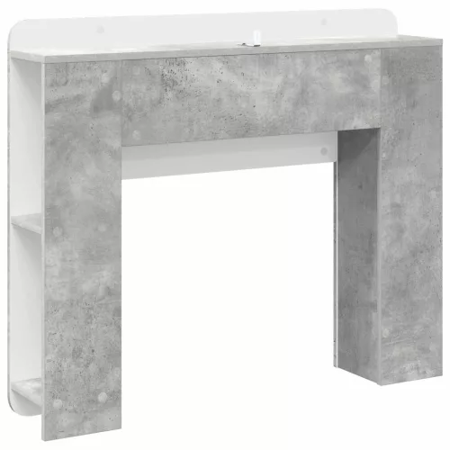  Fejhajtó szekrény tárolóval Betonszürke Szerelt Fa