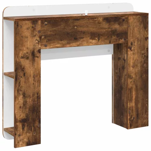  Fejhajtó szekrény tárolóval Füstös Tölgy Szerelt Fa