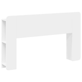    Fejhajtó szekrény tárolóval Fehér 135 x 18,5 x 80 cm Mérnöki fa