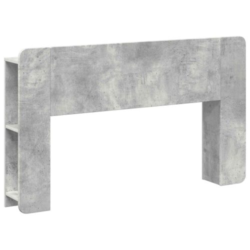  Fejhajtó szekrény tárolóval Betonszürke Szerelt Fa