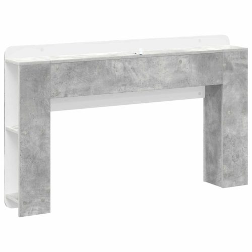  Fejhajtó szekrény tárolóval Betonszürke Szerelt Fa