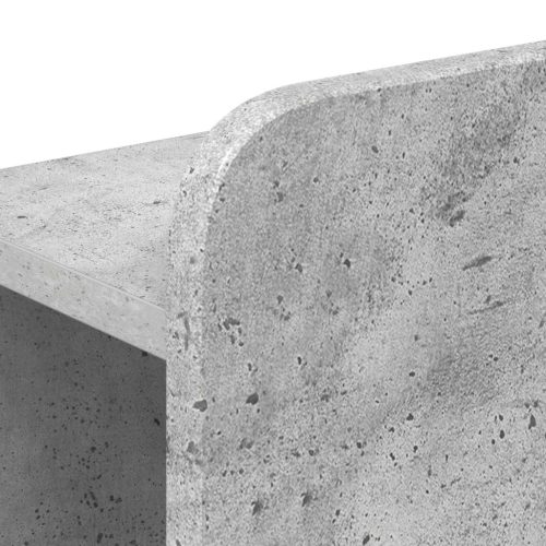  Fejhajtó szekrény tárolóval Betonszürke Szerelt Fa