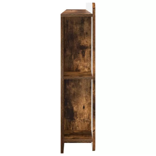  Fejhajtó szekrény tárolóval Füstös Tölgy Szerelt Fa