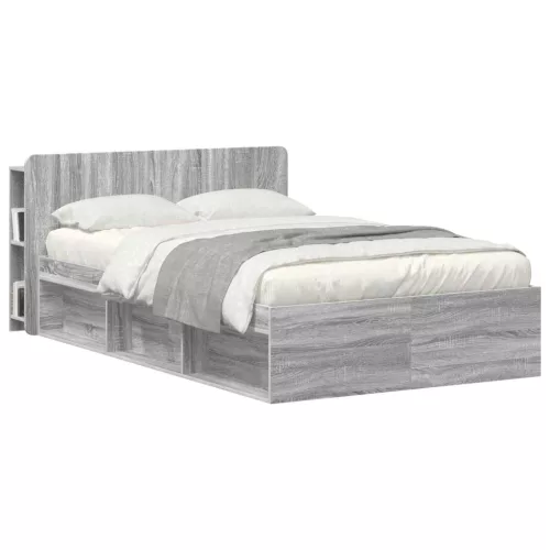  Fejhajtó szekrény tárolóval Szürke Sonoma Szerelt Fa