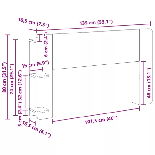  Fejhajtó szekrény tárolóval Szürke Sonoma Szerelt Fa