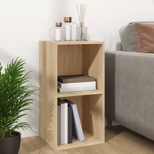  sonoma tölgy színű szerelt fa lemeztároló doboz 71 x 34 x 36 cm