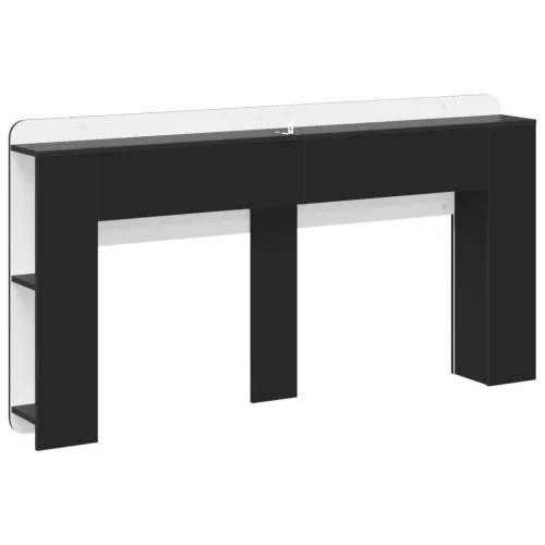  Fejhajtó szekrény tárolóval Fekete Szerelt Fa