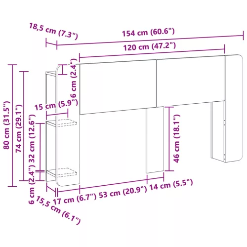  Fejhajtó szekrény tárolóval Sonoma Tölgy Szerelt Fa