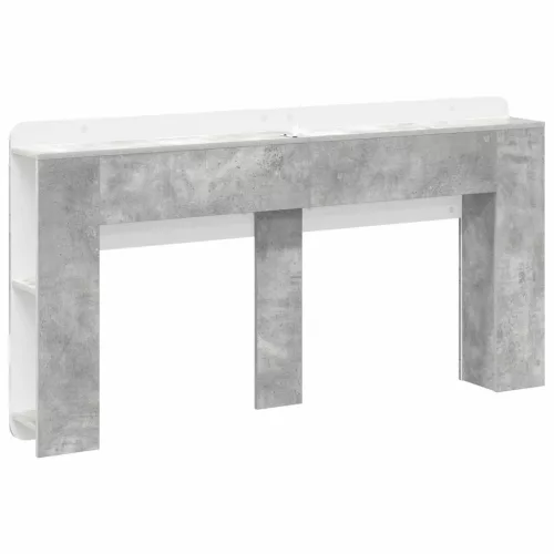  Fejhajtó szekrény tárolóval Betonszürke Szerelt Fa