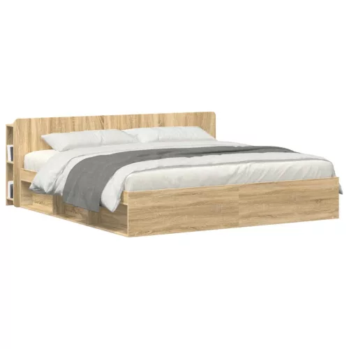  Fejhajtó szekrény tárolóval Sonoma Tölgy Szerelt Fa