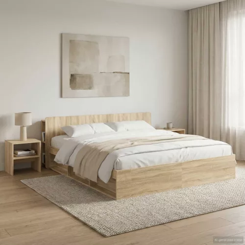  Fejhajtó szekrény tárolóval Sonoma Tölgy Szerelt Fa