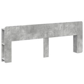  Fejhajtó szekrény tárolóval Betonszürke Szerelt Fa