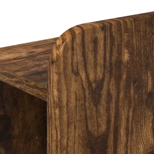  Fejhajtó szekrény tárolóval Füstös Tölgy Szerelt Fa