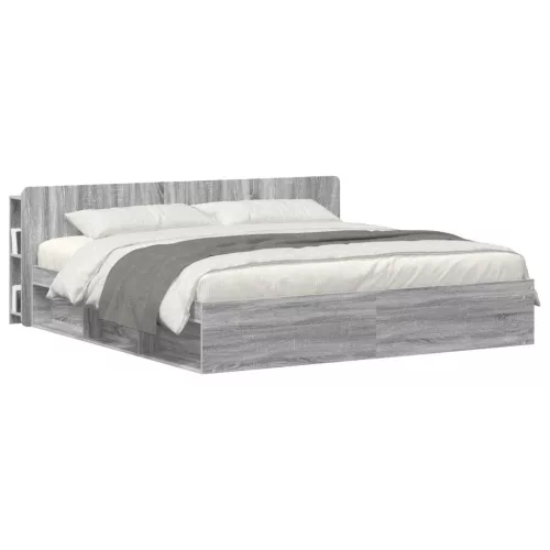  Fejhajtó szekrény tárolóval Szürke Sonoma Szerelt Fa