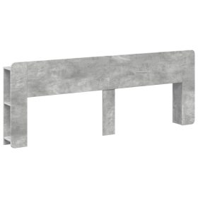  Fejhajtó szekrény tárolóval Betonszürke Szerelt Fa