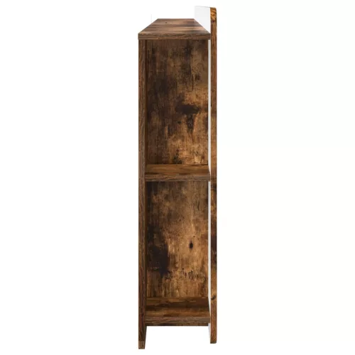  Fejhajtó szekrény tárolóval Füstös Tölgy Szerelt Fa