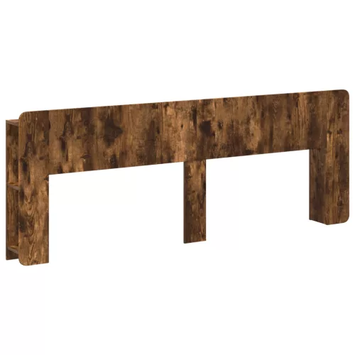  Fejhajtó szekrény tárolóval Füstös Tölgy Szerelt Fa