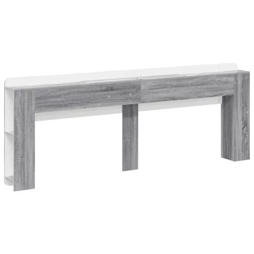  Fejhajtó szekrény tárolóval Szürke Sonoma Szerelt Fa