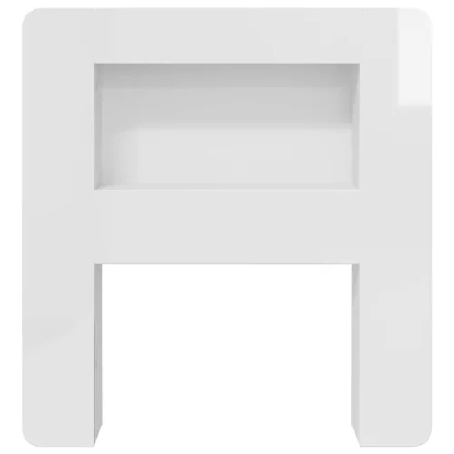  Fejhajtó szekrény tárolóval Magasfényű Fehér Mérnöki fa