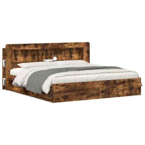  Fejhajtó szekrény Füstölt Tölgy 215 x 18,5 x 100 cm Mérnöki fa