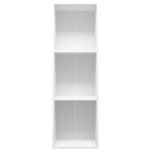  fehér szerelt fa könyv-/TV-szekrény 36 x 30 x 114 cm