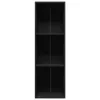  fekete forgácslap könyv-/TV-szekrény 36 x 30 x 114 cm  