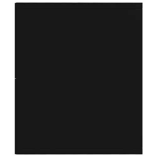  fekete forgácslap könyv-/TV-szekrény 36 x 30 x 114 cm  