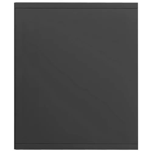  magasfényű szürke szerelt fa könyv-/TV-szekrény 36x30x114 cm