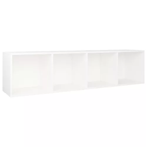  fehér szerelt fa könyv-/TV-szekrény 36 x 30 x 143 cm