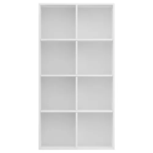  fehér szerelt fa könyv-/tálalószekrény 66 x 30 x 130 cm