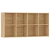 sonoma tölgyszínű szerelt fa könyv-/tálalószekrény 66x30x130cm