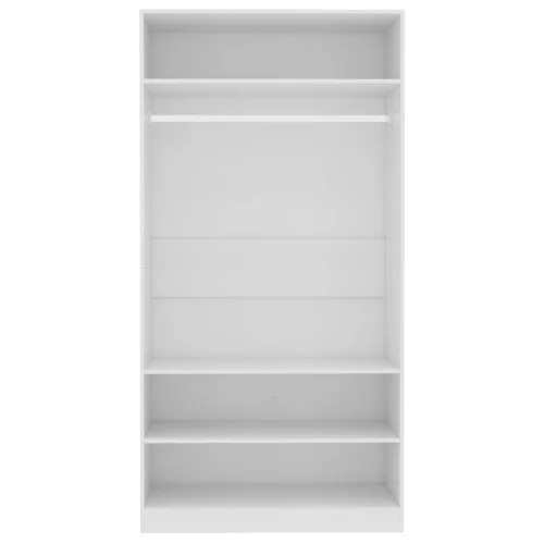  fehér szerelt fa ruhásszekrény 100 x 50 x 200 cm