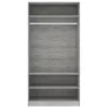  betonszürke szerelt fa ruhásszekrény 100 x 50 x 200 cm