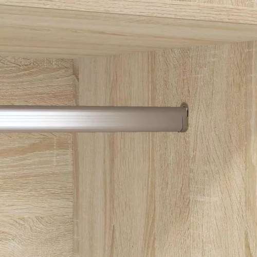  tölgy színű szerelt fa ruhásszekrény 50 x 50 x 200 cm