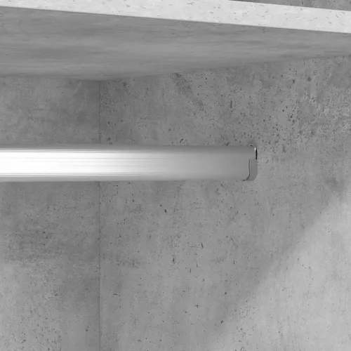  betonszürke szerelt fa ruhásszekrény 50 x 50 x 200 cm