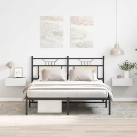    2 db fehér szerelt fa függő éjjeliszekrény 40 x 30 x 15 cm