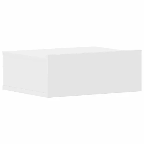  2 db fehér szerelt fa függő éjjeliszekrény 40 x 30 x 15 cm