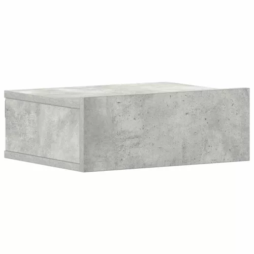  2 db betonszürke szerelt fa függő éjjeliszekrény 40x30x15 cm