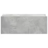  2 db betonszürke szerelt fa függő éjjeliszekrény 40x30x15 cm