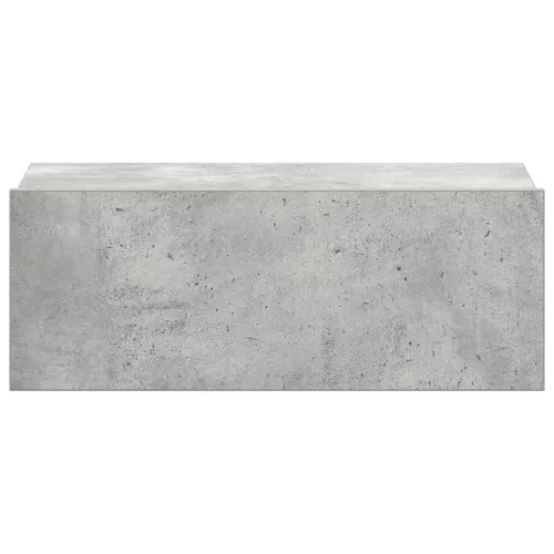  2 db betonszürke szerelt fa függő éjjeliszekrény 40x30x15 cm
