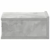  2 db betonszürke szerelt fa függő éjjeliszekrény 40x30x15 cm