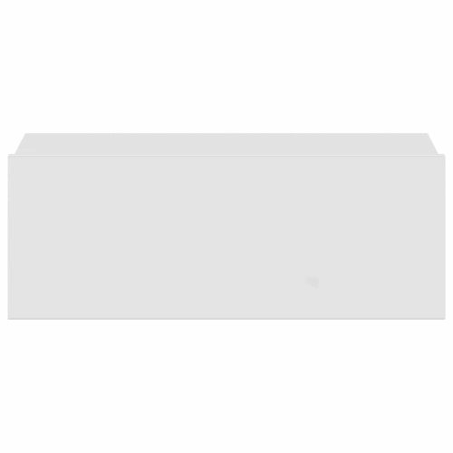  magasfényű fehér szerelt fa függő éjjeliszekrény 40x30x15 cm