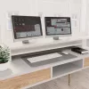  fehér szerelt fa monitorállvány 100 x 24 x 13 cm