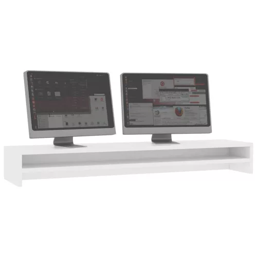 fehér szerelt fa monitorállvány 100 x 24 x 13 cm