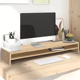    sonoma tölgy színű szerelt fa monitorállvány 100 x 24 x 13 cm