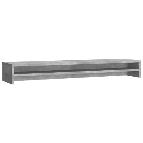  betonszürke szerelt fa monitorállvány 100 x 24 x 13 cm