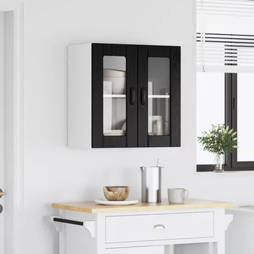  Konyhaszekrény tárolóval Fekete tölgy 60 x 31 x 60 cm Faanyag